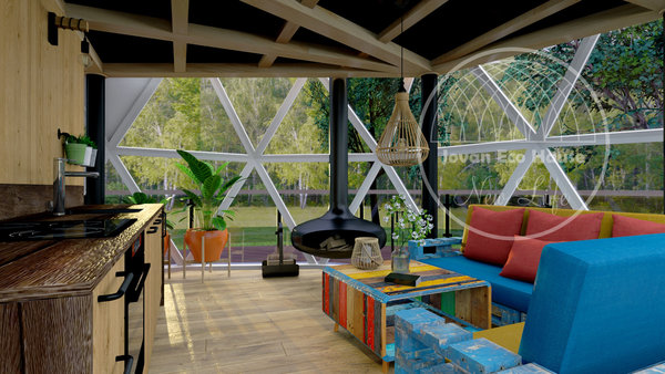 House Glass Dome 50 incl. Möbel, Investition in Eco Land, Portugal